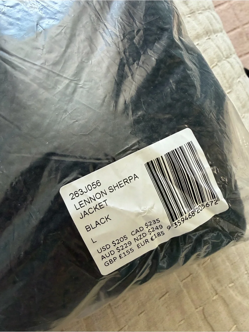 P.E Nation Lennon Sherpa Jacket In Black won’t leave up on posh long sz large - Picture 8 of 9
